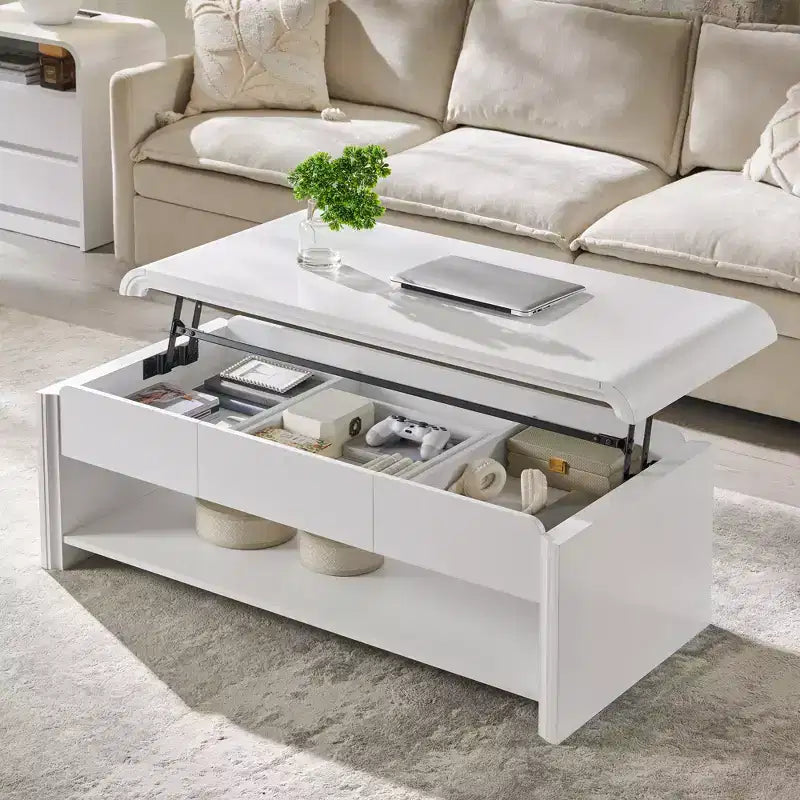 Lift Top Coffee Table with Storage, 47" Modern Coffee Table with Hidden Compartment