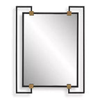 Uttermost Ivey Black 32 1/2 x 42 Rectangular Wall Mirror