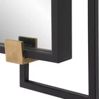 Black 32 1/2 x 42 Rectangular Wall Mirror
