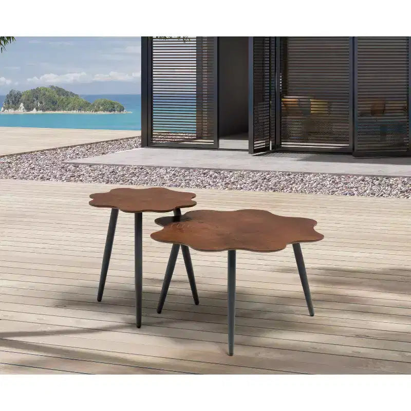 HomeStock novelty Aluminum Table Top End Table 1 -piece