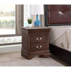 HomeStock Rectangle Wood Nighstand For Living Room and Bedroom