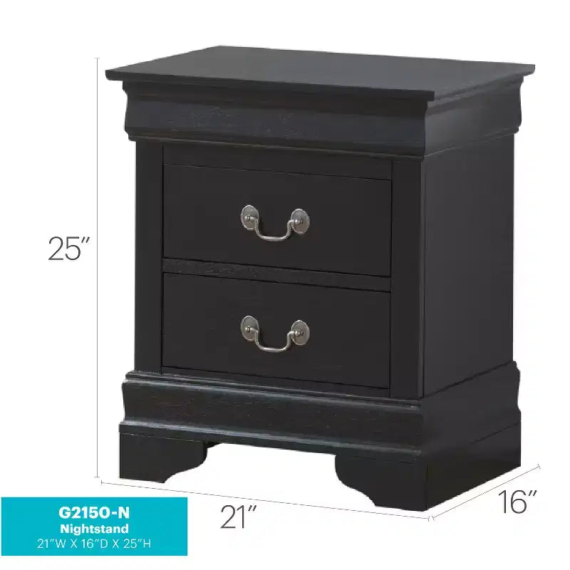 Rectangle Wood Nightstand for Living Room and Bedroom