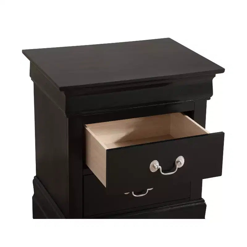 Rectangle Wood Nightstand for Living Room and Bedroom