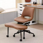 Ergonomic Cross Legged Office Chair with High Lumbar Support - Adjustable Height Kneeling Chair for Meditation & Yoga