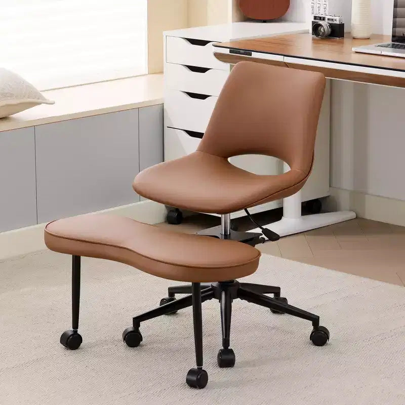 Ergonomic Cross Legged Office Chair with High Lumbar Support - Adjustable Height Kneeling Chair for Meditation & Yoga