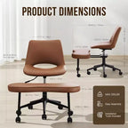 Ergonomic Cross Legged Office Chair with High Lumbar Support - Adjustable Height Kneeling Chair for Meditation & Yoga