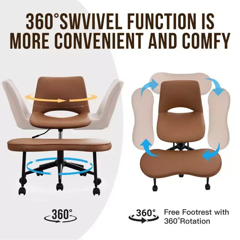 Ergonomic Cross Legged Office Chair with High Lumbar Support - Adjustable Height Kneeling Chair for Meditation & Yoga