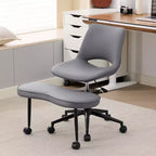 Ergonomic Cross Legged Office Chair with High Lumbar Support - Adjustable Height Kneeling Chair for Meditation & Yoga