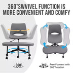 Ergonomic Cross Legged Office Chair with High Lumbar Support - Adjustable Height Kneeling Chair for Meditation & Yoga