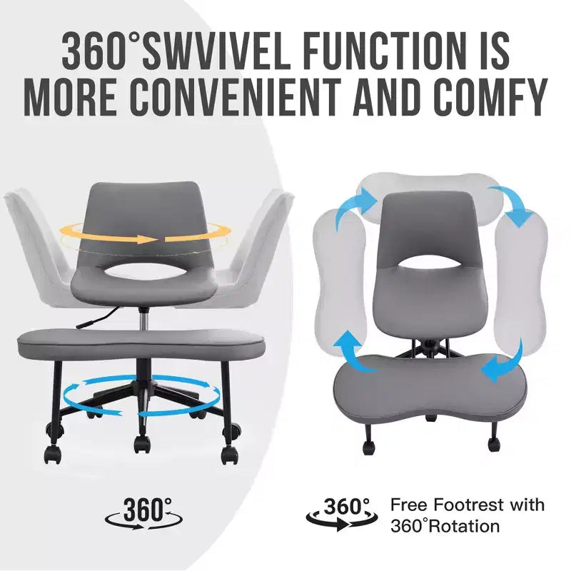 Ergonomic Cross Legged Office Chair with High Lumbar Support - Adjustable Height Kneeling Chair for Meditation & Yoga