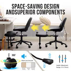 Ergonomic Cross Legged Office Chair with High Lumbar Support - Adjustable Height Kneeling Chair for Meditation & Yoga
