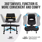 Ergonomic Cross Legged Office Chair with High Lumbar Support - Adjustable Height Kneeling Chair for Meditation & Yoga