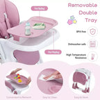 Baby High Chair with Adjustable Height, Recline & Removable Tray