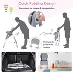 Baby High Chair with Adjustable Height, Recline & Removable Tray