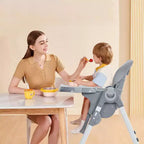 Baby High Chair with Adjustable Height, Recline & Removable Tray