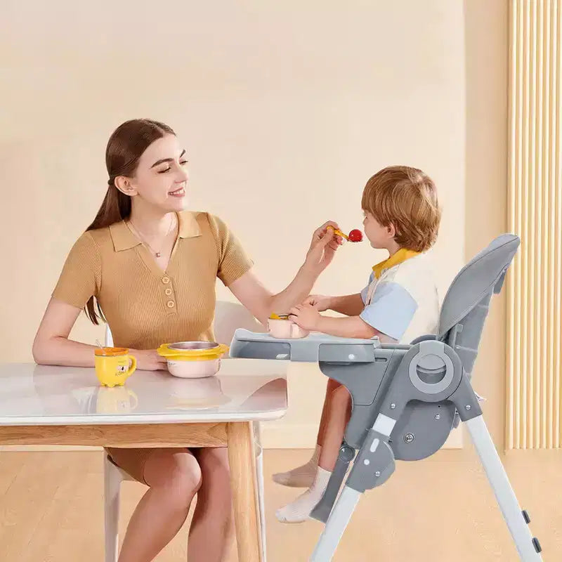 Baby High Chair with Adjustable Height, Recline & Removable Tray