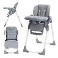 Baby High Chair, Infant High Chair with Adjustable Height and Recline, Foldable High Chair with Removable Tray, for Babies and Toddlers
