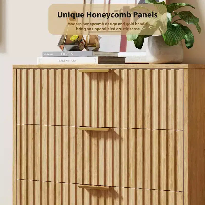 5-Drawer Black Dresser 48" Tall Wooden Chest with Deep Storage & Wide Top
