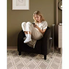 Barrel Accent Chair with Rounded Back & Soft Padded Seat, Modern Armchair for Living Room, Bedroom, Office