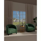 Barrel Accent Chair with Rounded Back & Soft Padded Seat, Modern Armchair for Living Room, Bedroom, Office