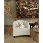 Barrel Accent Chair with Rounded Back & Soft Padded Seat, Modern Armchair for Living Room, Bedroom, Office