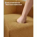 Barrel Accent Chair with Rounded Back & Soft Padded Seat, Modern Armchair for Living Room, Bedroom, Office