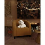 Barrel Accent Chair with Rounded Back & Soft Padded Seat, Modern Armchair for Living Room, Bedroom, Office