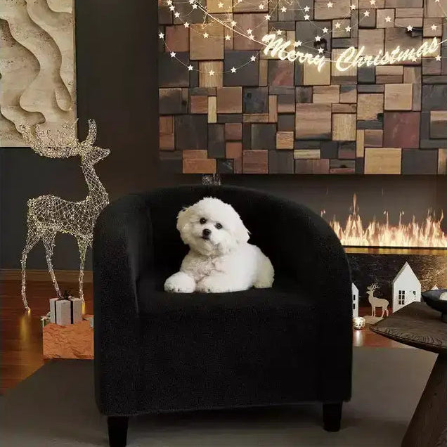 Barrel Accent Chair with Rounded Back & Soft Padded Seat, Modern Armchair for Living Room, Bedroom, Office