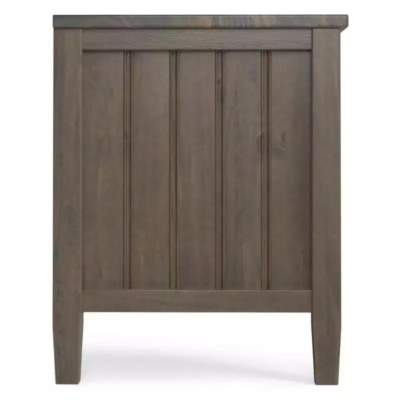 Low TV Stand for TVs up to 60" Smoky Brown - Solid Wood Media Console with Storage