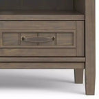 Low TV Stand for TVs up to 60" Smoky Brown - Solid Wood Media Console with Storage