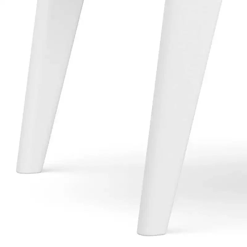 Mid Century End Table White