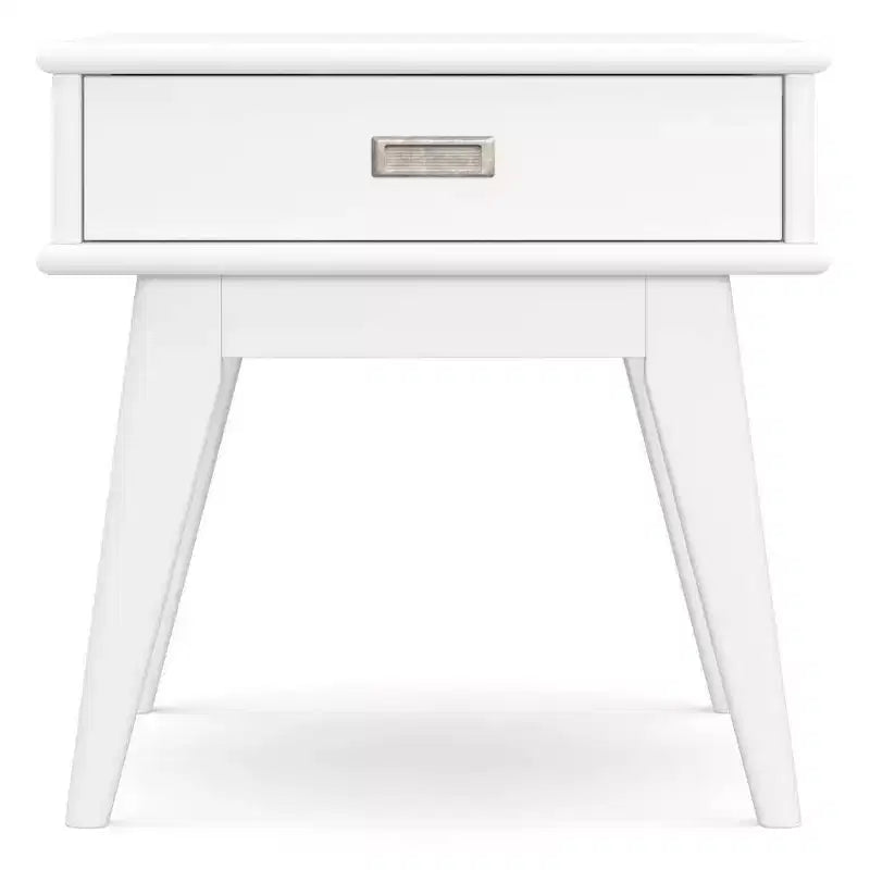 Mid Century End Table White