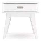 Mid Century End Table White
