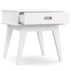 Mid Century End Table White