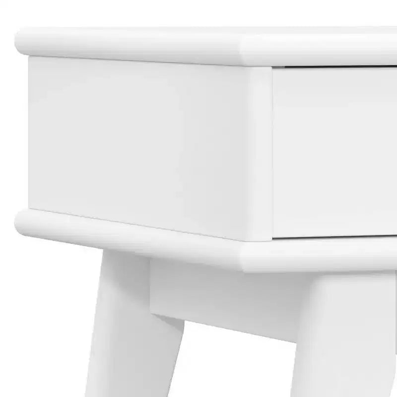 Mid Century End Table White