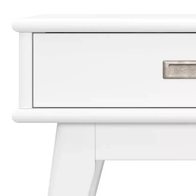 Mid Century End Table White