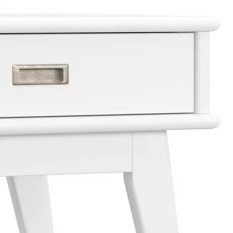 Mid Century End Table White