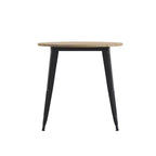 30" Round Indoor/Outdoor Dining Table with Poly Resin Top and Steel Base
