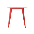 30" Round Indoor/Outdoor Dining Table with Poly Resin Top and Steel Base