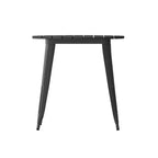 30" Round Indoor/Outdoor Dining Table with Poly Resin Top and Steel Base