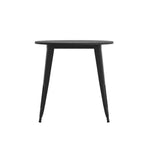 30" Round Indoor/Outdoor Dining Table with Poly Resin Top and Steel Base