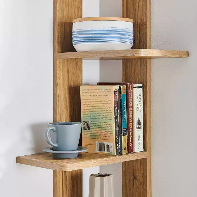 33 x 11.8 Corner 4 Tier Floating Ledge Column Wall Shelf