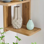 33 x 11.8 Corner 4 Tier Floating Ledge Column Wall Shelf