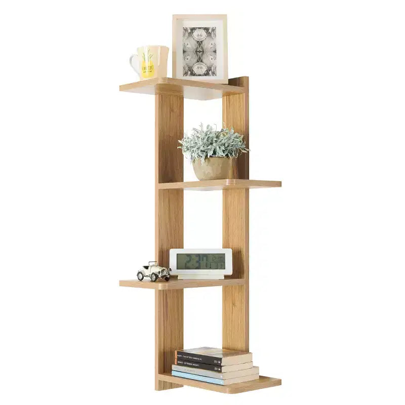 33 x 11.8 Corner 4 Tier Floating Ledge Column Wall Shelf