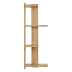 33 x 11.8 Corner 4 Tier Floating Ledge Column Wall Shelf