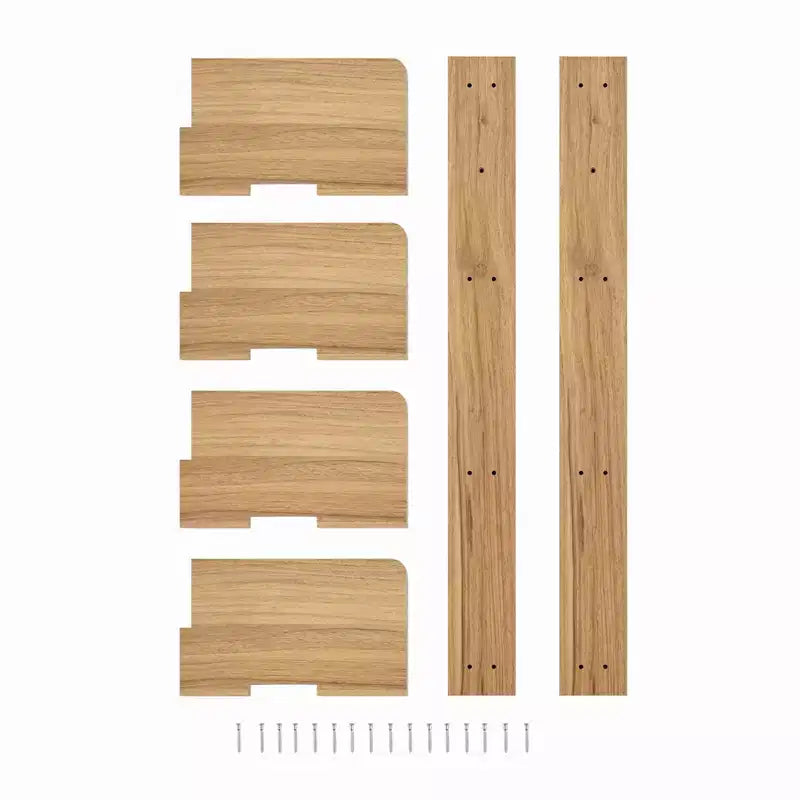 33 x 11.8 Corner 4 Tier Floating Ledge Column Wall Shelf