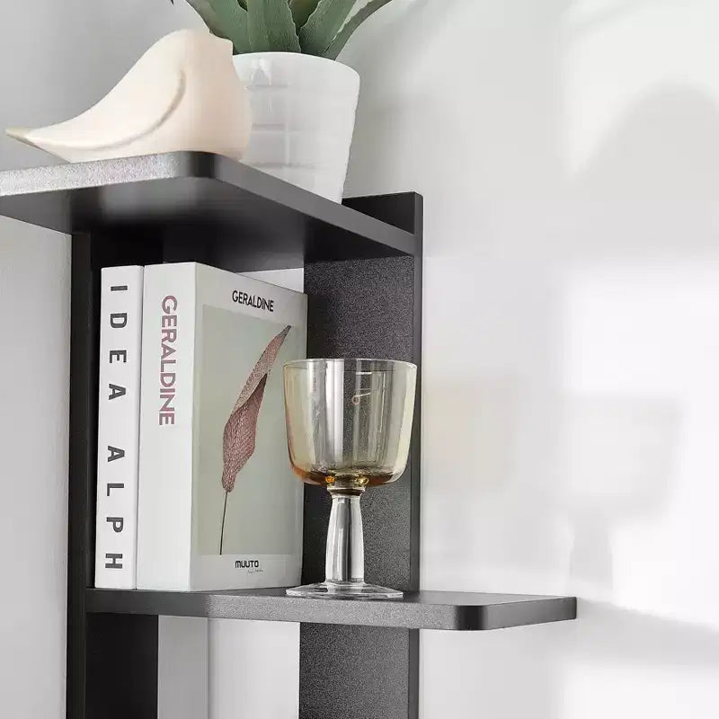 33 x 11.8 Corner 4 Tier Floating Ledge Column Wall Shelf