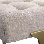 48 Wide Light Gray Tufted Fabric Bench