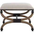 Uttermost Icaria 23 1/2W Oatmeal Fabric Rectangular Bench