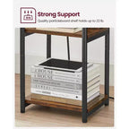 End Table with Charging Station, 3-Tier Side Table with USB Ports and Outlets